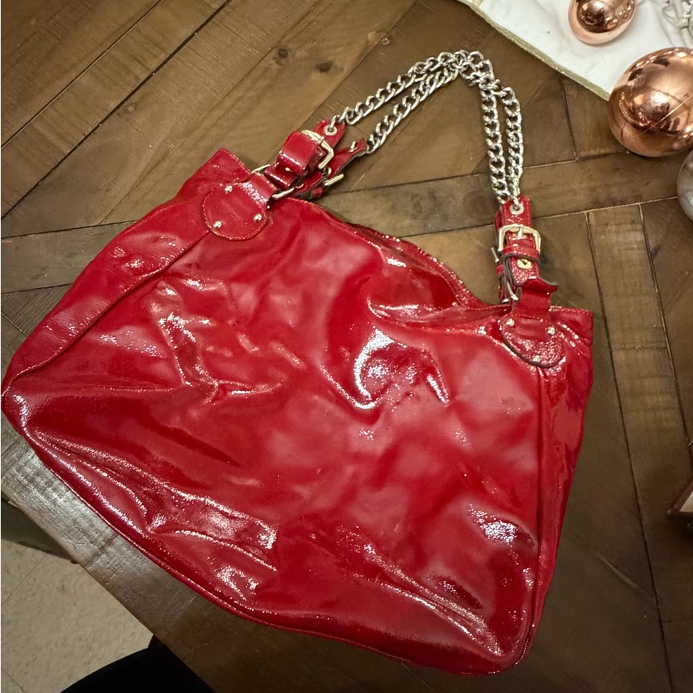 Y2K Innue Red Patent Leather Women's Bag
